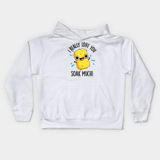 I Really Love You Soak Much Funny Sponge Pun Kids Hoodie